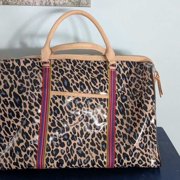 Consuela Blue Jag Weekender - Tan and Black Leopard Travel Bag - Picture 2 of 12